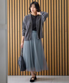 ANY 【洗濯機可】フェザーニットカーディガン