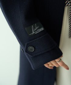 YECCA VECCA ウール混ステンカラーロングコート