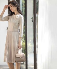 組曲 L 【KUMIKYOKU NAVY】ジャージーコンビプリーツ ワンピース