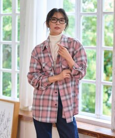 WEGO 【2025年秋冬新作/SMLサイズ展開/ユニセックス着用ITEM】オンブレチェックネルシャツ（LS）