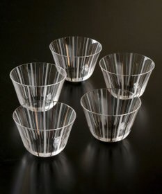 たち吉 【たち吉】水すだれ冷茶碗〈5客〉