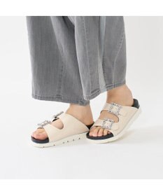 MODE ET JACOMO <carino>厚底ビジューバックルサンダル