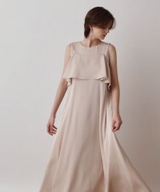GRACE CONTINENTAL サテンレイヤードワンピース