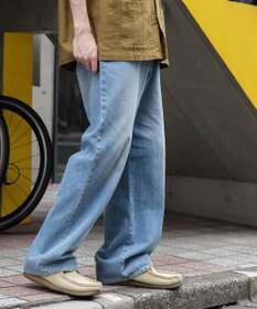 WEGO 【ユニセックス着用ITEM/SMLサイズ展開】デニムストレートパンツ