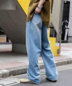 WEGO 【ユニセックス着用ITEM/SMLサイズ展開】デニムストレートパンツ