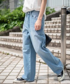 WEGO 【ユニセックス着用ITEM/SMLサイズ展開】デニムストレートパンツ