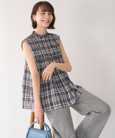 UNFILO 【WEB限定】シアーシャーリングブラウス