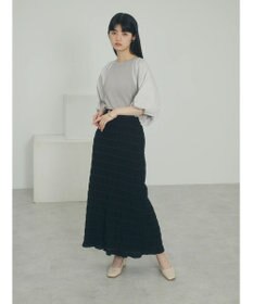 Green Parks armonia．袖布帛ニットプルオーバー