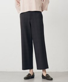 J.PRESS LADIES L アルガンシルク チェック クロップド パンツ