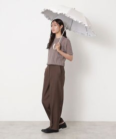 MOONBAT 【一級遮光/晴雨兼用/遮熱/UV】PAUL&JOE ACCESSOIRES(ポール & ジョー)晴雨兼用日傘 クリザンテームワンポイントフリル