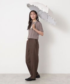 MOONBAT 【一級遮光/晴雨兼用/遮熱/UV】PAUL&JOE ACCESSOIRES(ポール & ジョー)晴雨兼用日傘 クリザンテームワンポイントフリル