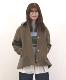 J.PRESS YORK STREET 【WOMEN】2WAY メルトン ショートコート