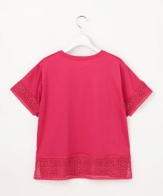 自由区 ナチュラルコットンハイゲージレースドッキング Tシャツ