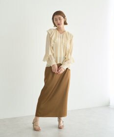 YECCA VECCA シアーラッフルブラウス
