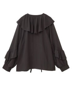 YECCA VECCA シアーラッフルブラウス