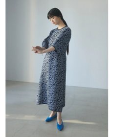 Green Parks ａ．ニットジャガード柄ワンピース