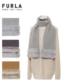 MOONBAT 【WEB限定】FURLA ウール100％×スノートップファーマフラー チャーム付き