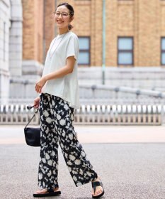 ANY L 【洗濯機可/ウエストゴム】プリントパンツ