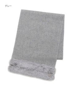 MOONBAT 【WEB限定】FURLA ウール100％×スノートップファーマフラー チャーム付き