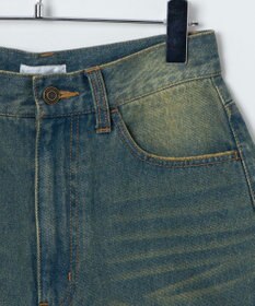 WEGO ヴィンテージウォッシュサイドカットデニムパンツ