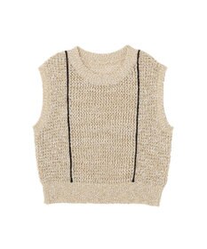 earth music&ecology 配色ラインＭＩＸニットベスト