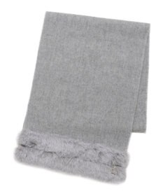 MOONBAT 【WEB限定】FURLA ウール100％×スノートップファーマフラー チャーム付き