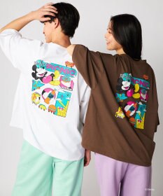 OP／FILA 【Ocean Pacific】ミッキー/水陸両用ビッグTシャツ/ユニセックス