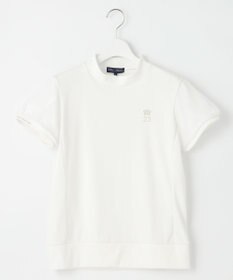 23区GOLF 【WOMEN】チュール袖 モックネックプルオーバー