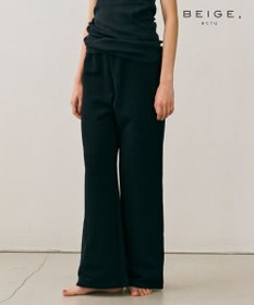 BEIGE， 【BEIGE,ecru/WEB限定・洗える】LOOP BACK / コットンワイドストレートパンツ