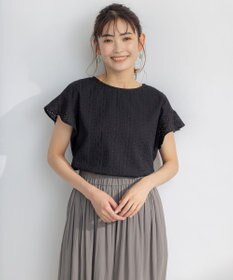 組曲 S エンブロイダリーレースフレンチスリーブ ブラウス