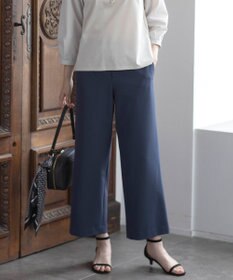 J.PRESS LADIES 【WEB限定カラーあり】T/Rアルガンシルク ワイド パンツ ダルブルー系