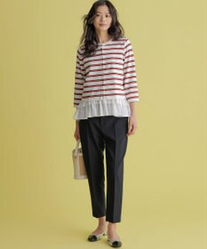 組曲 フリルシャツコンビ ロングTシャツ