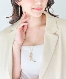 Phoebe 2wayクロスメタルパールブローチネックレス　ゴールド　セレモニー/入卒/式典