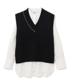 JOSEPH ポプリンシャツ×ニットベスト