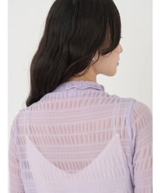 earth music&ecology ジャガードシャーリングシアートップス