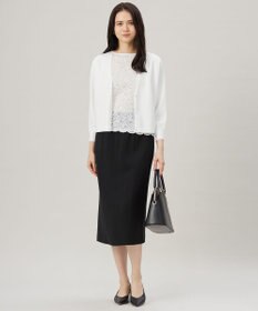 自由区 S 【接触冷感・UVカット・洗える】クレープストレッチニット カーディガン