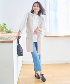 ANY L 【洗濯機可能】スタイルアップ ニットジレ