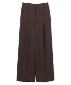 uncrave ウォッシャブルウールライクツイル ワイドパンツ ブラウン