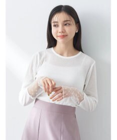 earth music&ecology チュールビジュープルオーバー