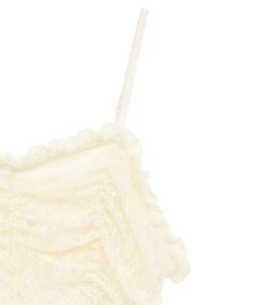 earth music&ecology フロントギャザー起毛レースミニワンピース