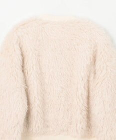 GRACE CONTINENTAL フェイクファーニットカーディガン