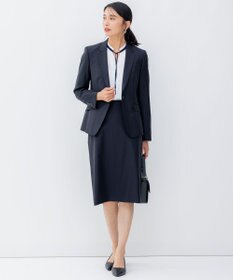 23区 L 【洗える】バックサテンアムンゼン リボン付き スキッパー ブラウス