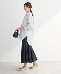 Green Parks イージーケアストライプシャツ