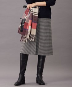 J.PRESS LADIES 【洗える】30/2 TR ドビー ガンクラブ ボックスプリーツ スカート