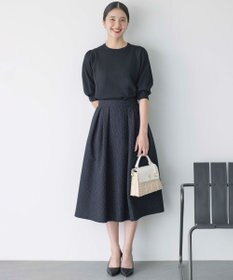 組曲 S 【UVケア・接触冷感】MINA 6分袖ニットプルオーバー