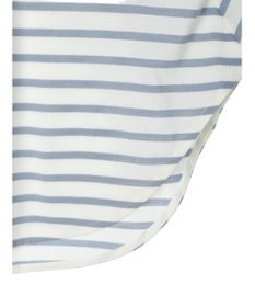 earth music&ecology 襟レースボーダーポンチョ