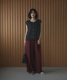 Green Parks ツィード風金釦ニットベスト