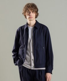JOSEPH HOMME SAXONY PINSTRIPE ZIP UP JACKET