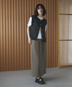 Green Parks ツィード風金釦ニットベスト