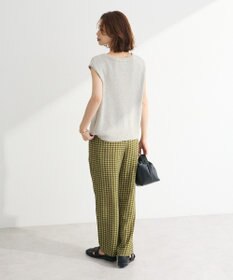 Green Parks ツィード風金釦ニットベスト